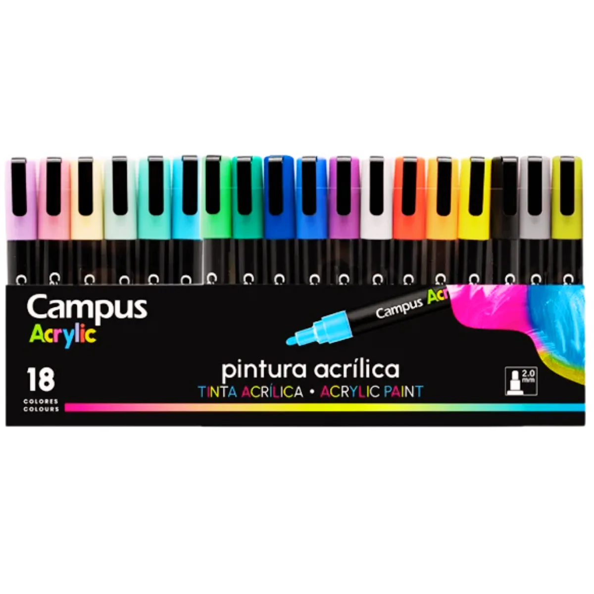 Marcadores de Pintura Acrilica x18 - Campus Similar Posca