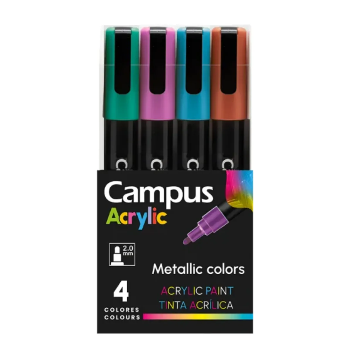 Marcadores de Pintura Acrilica x4 Metalicos - Campus Similar Posca