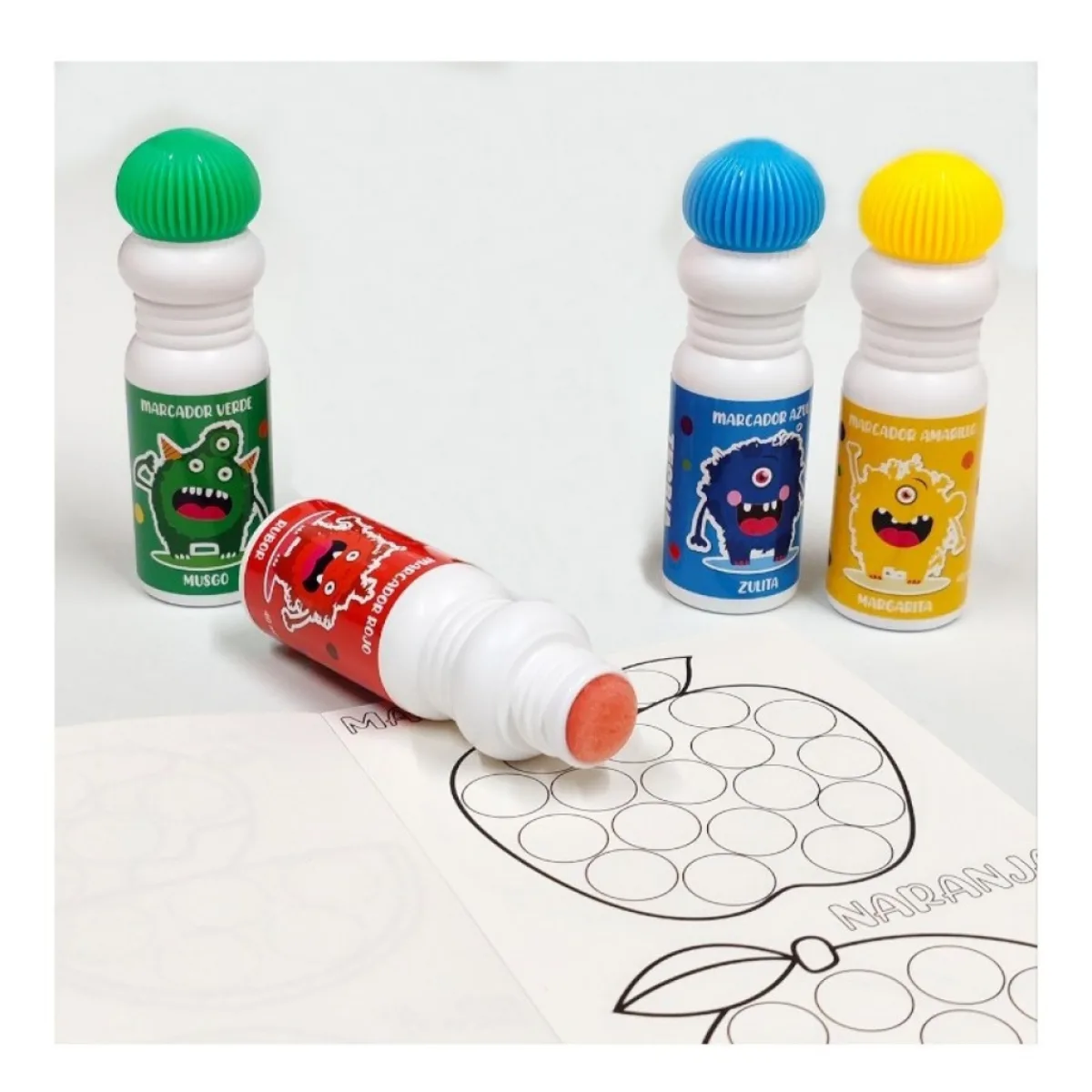 Marcadores de Pintura Punta Redonda - Super Puntos x4 3