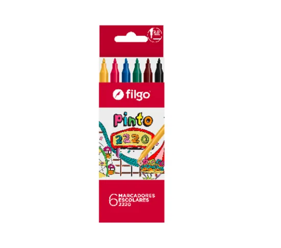 Marcadores escolares x6 - Filgo