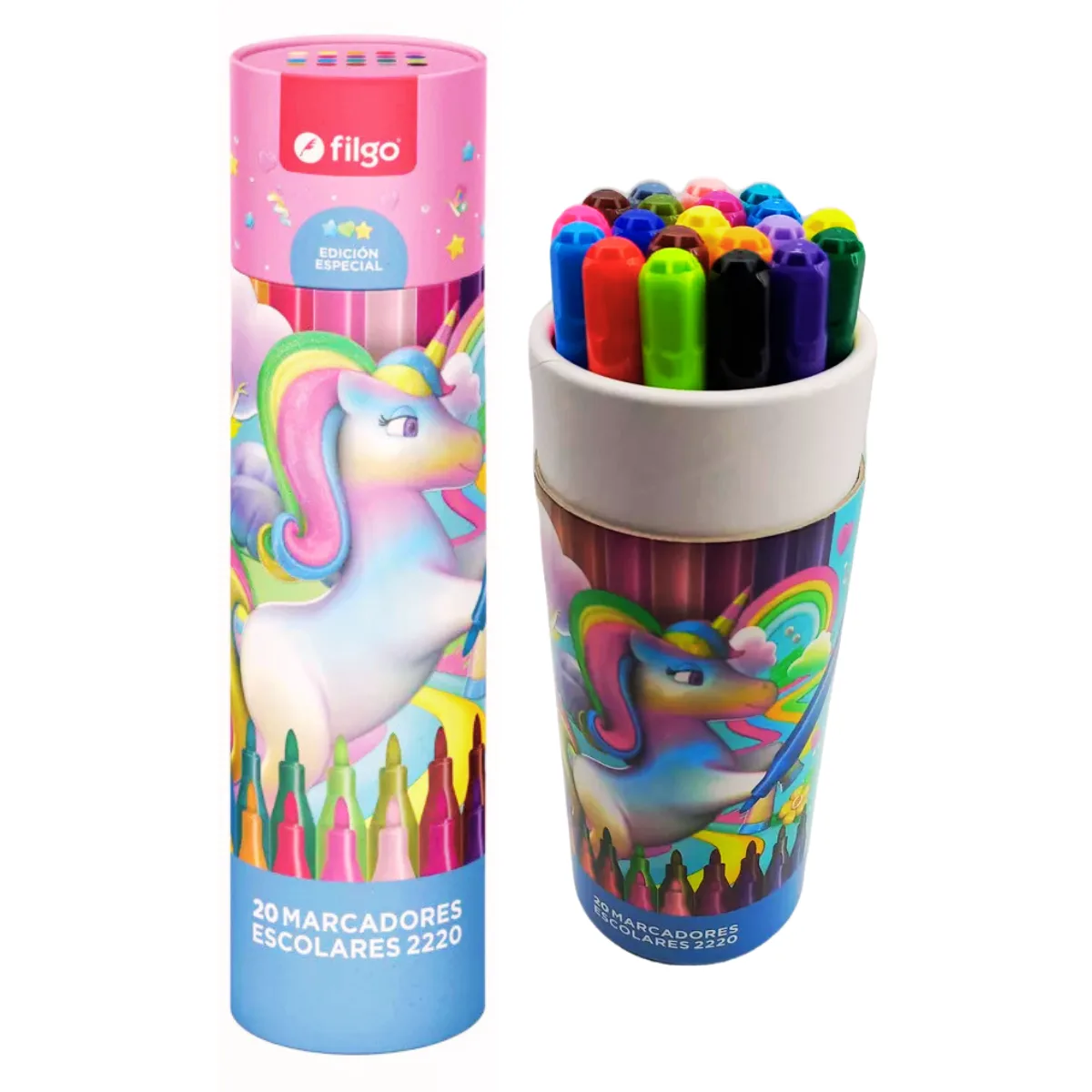 Marcadores Filgo Unicornio Tubo X20