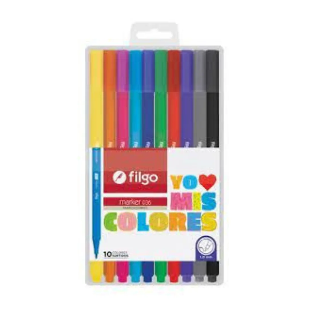Marcadores Finos Marker x10 - Filgo