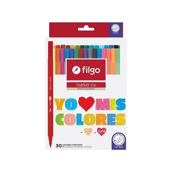 Marcadores Finos Marker x30 - Filgo