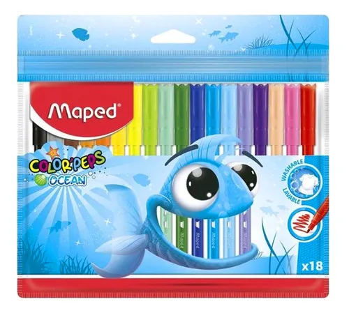 Marcadores Finos Ocean x18 - Maped