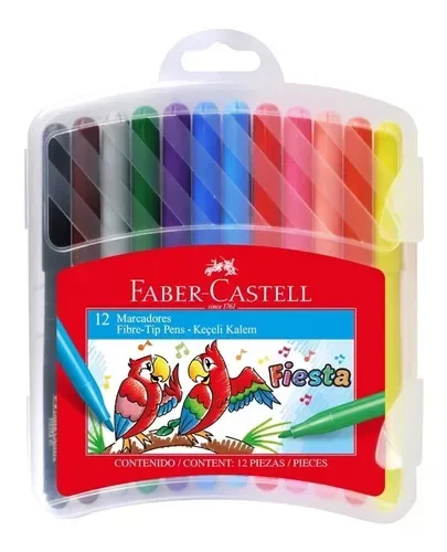 Marcadores Finos x12 - Faber Castell