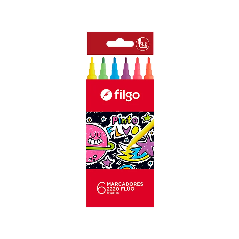 Marcadores Fluo x6 - Filgo