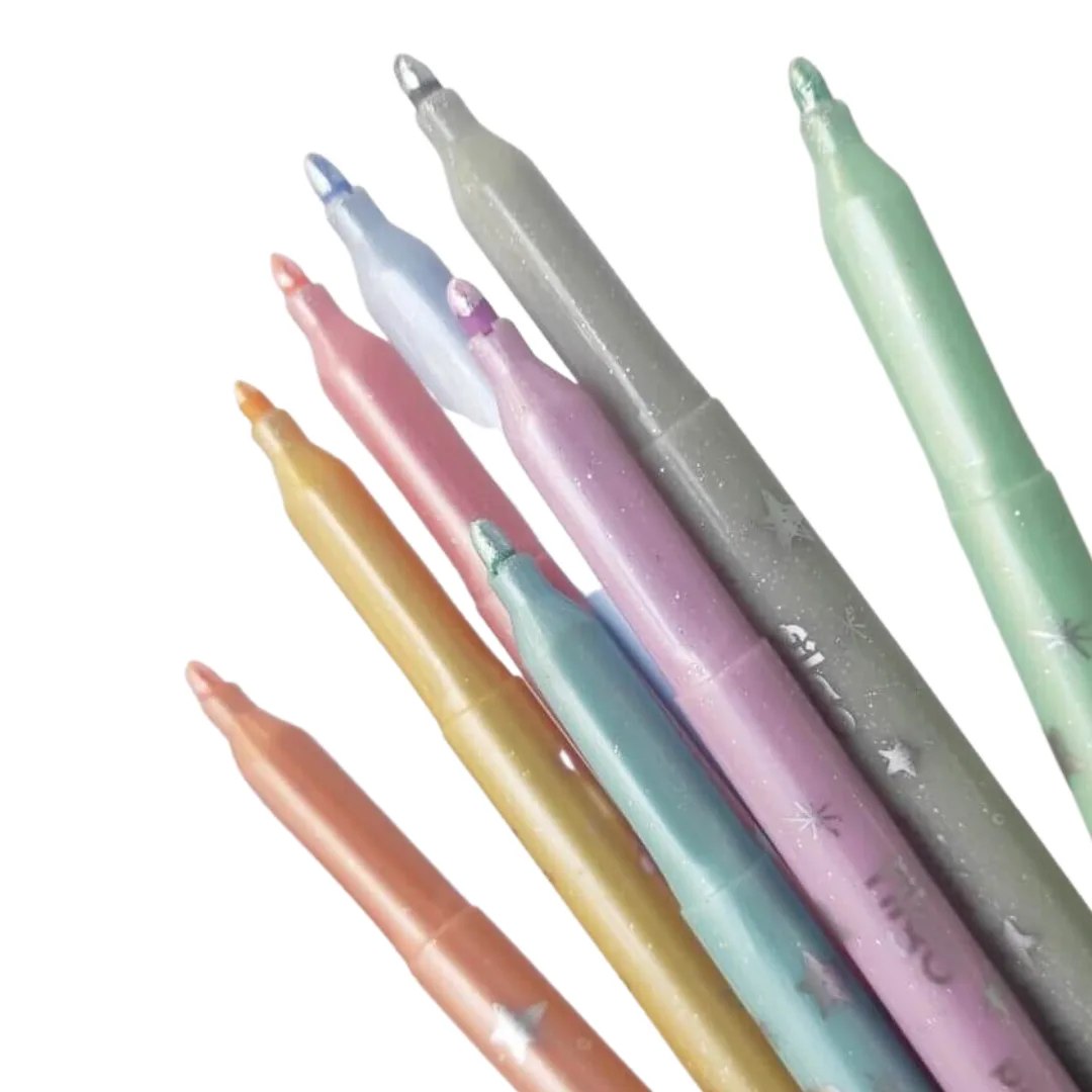 Marcadores Glitter Pastel x8 - Filgo