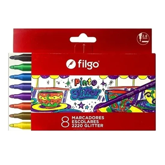 Marcadores Glitter x8 - Filgo