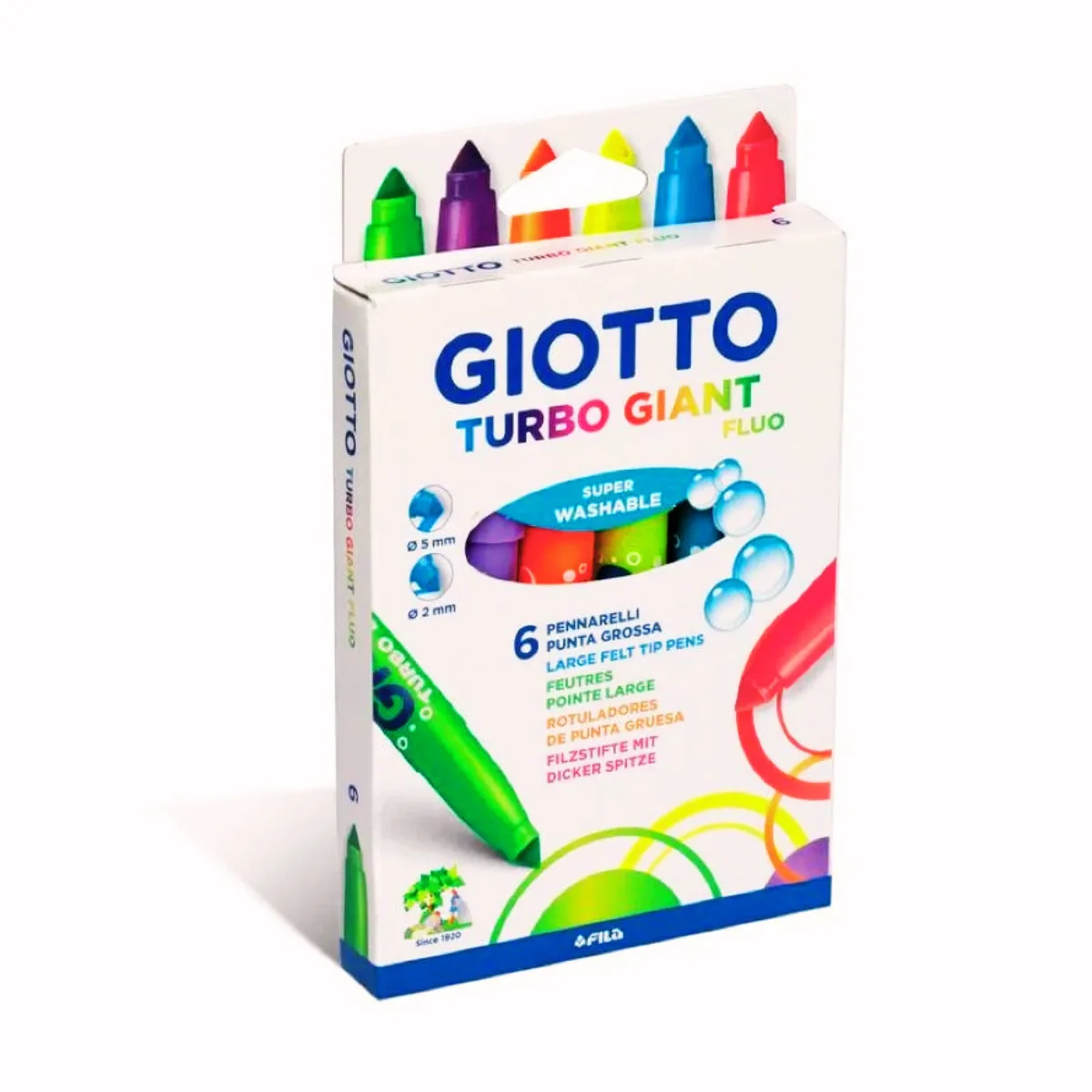 Marcadores Gruesos Fluo x6 - Giotto