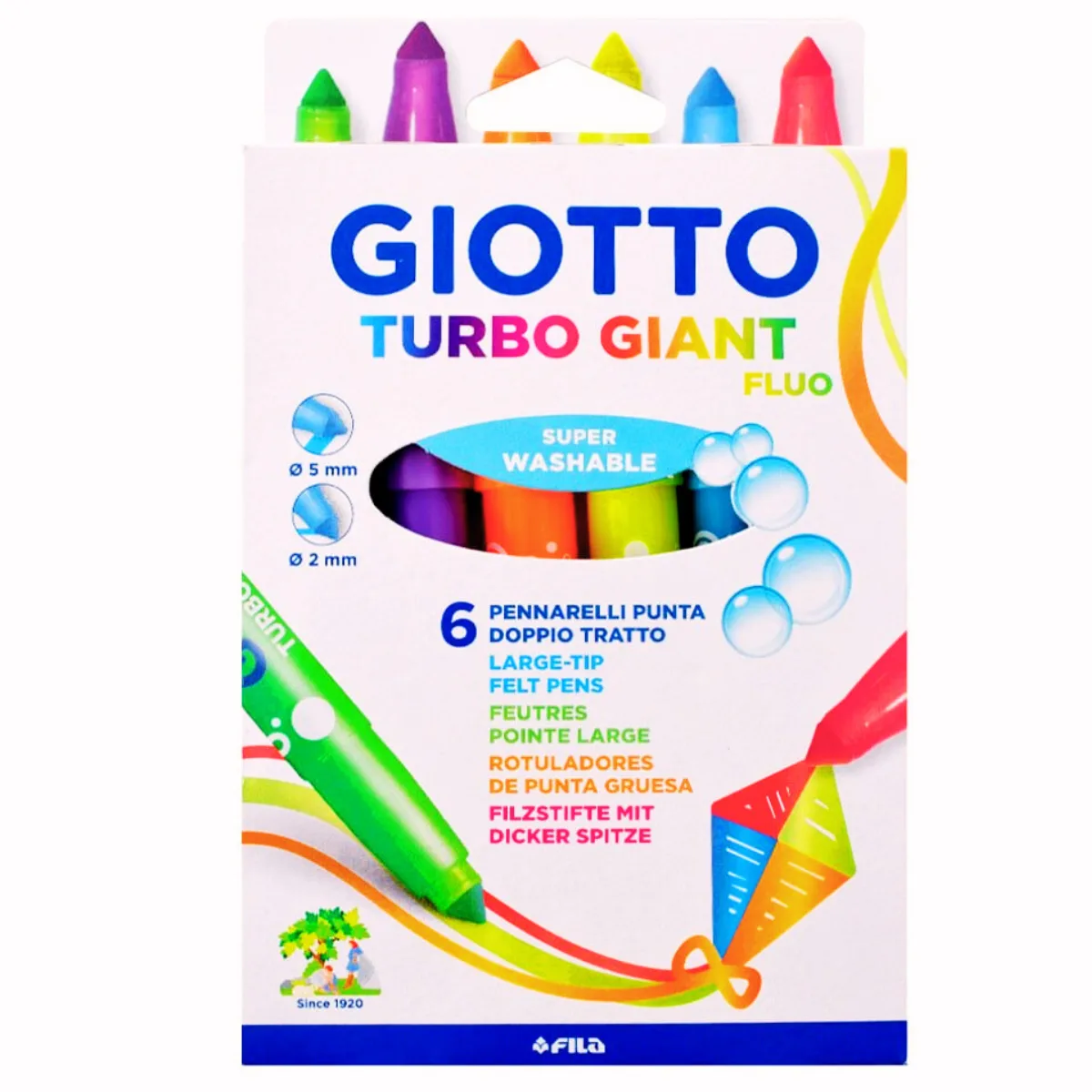 Marcadores Gruesos Fluo x6 - Giotto 3