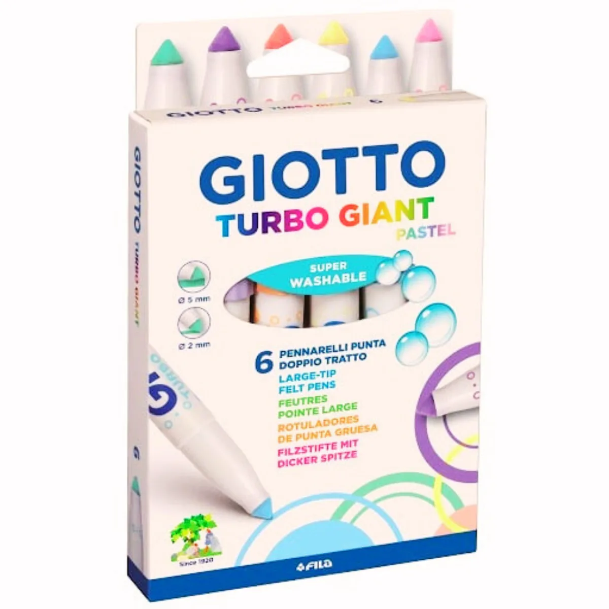 Marcadores Gruesos Pastel x6 - Giotto
