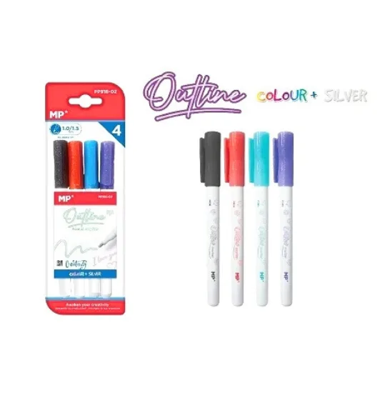 Marcadores Outliner x4 Fuertes
