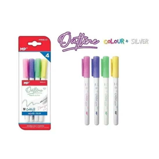 Marcadores Outliner x4 Pasteles