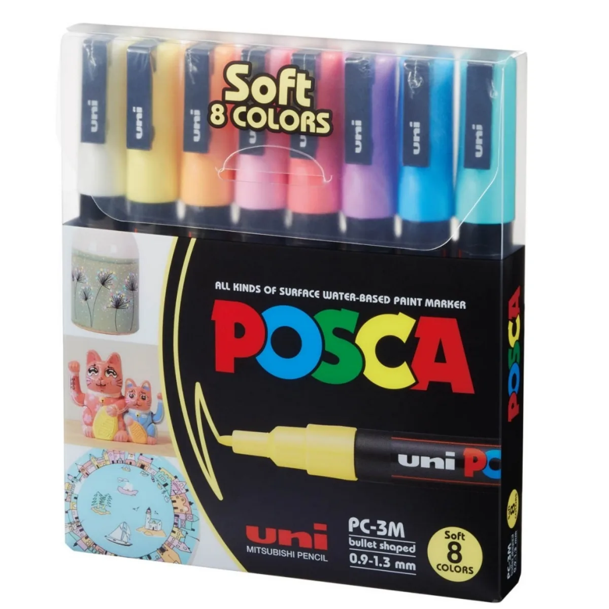 Marcadores Posca Pastel x8 1.3mm