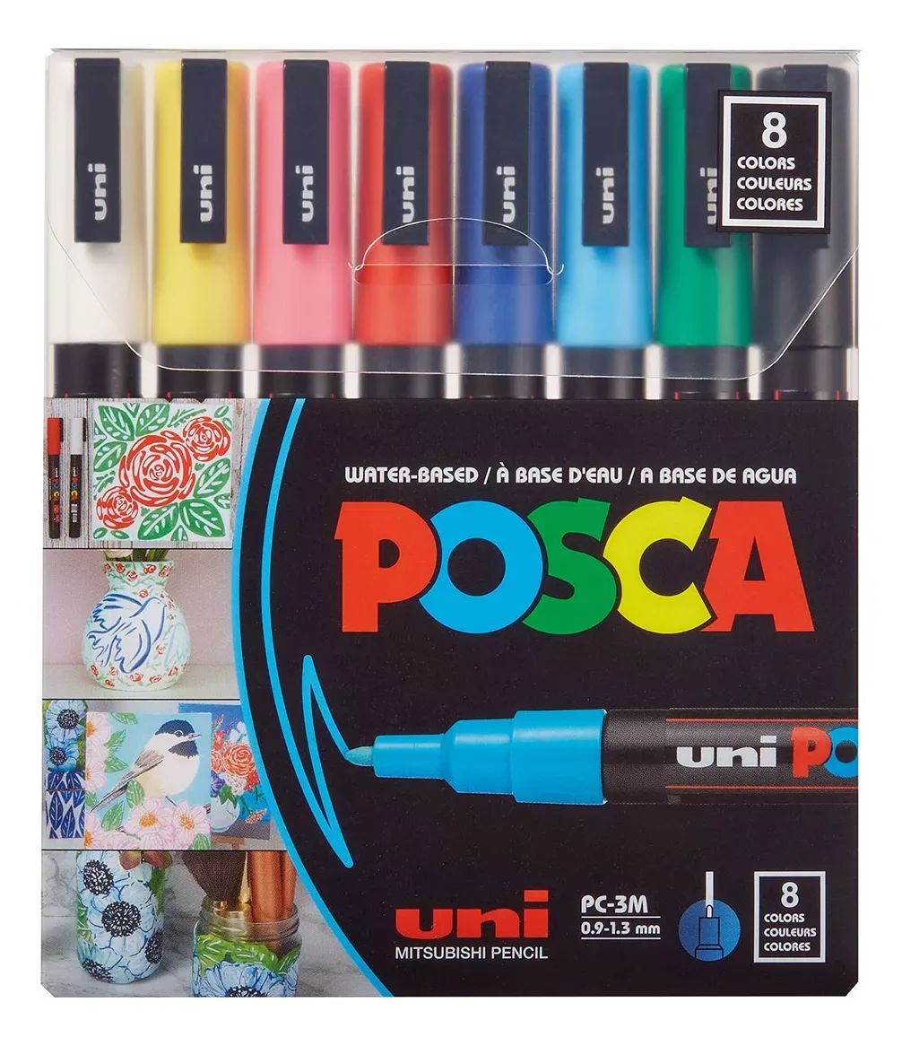 Marcadores Posca x8 1.3mm