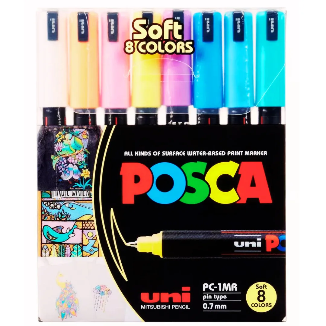 Marcadores Posca x8 Pastel 0.7mm