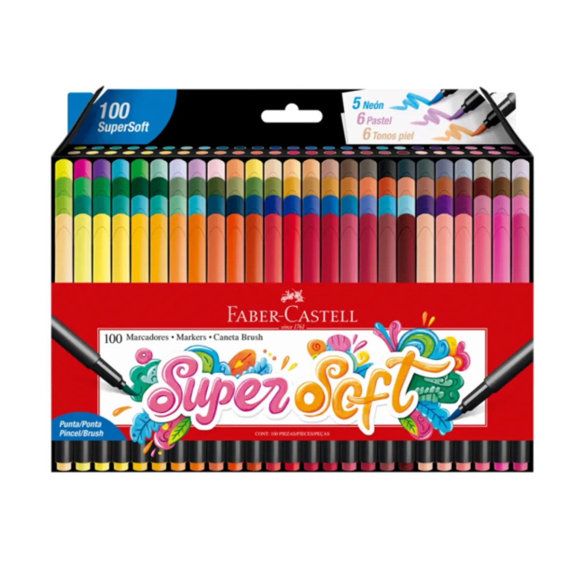 Marcadores Supersoft x100 - Faber Castell
