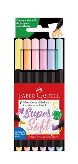 Marcadores Supersoft x6 - Faber Castell