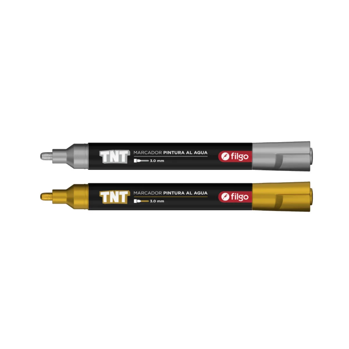 Marcadores TNT Dorado y Plateado - Filgo