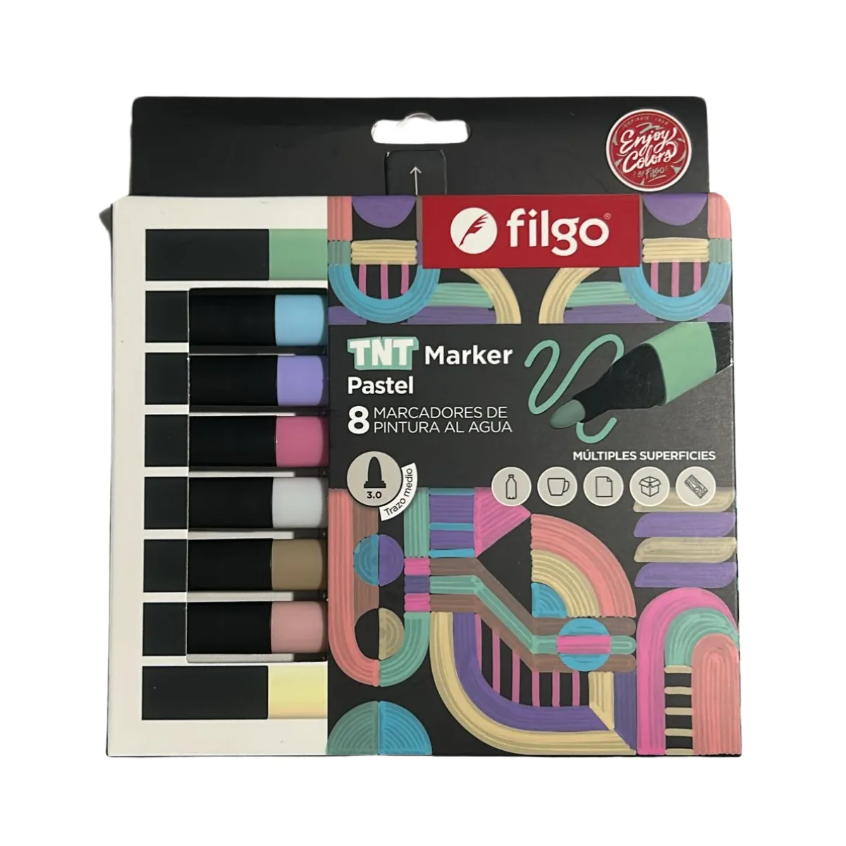 Marcadores TNT Pintura al agua x8 Pasteles - Filgo
