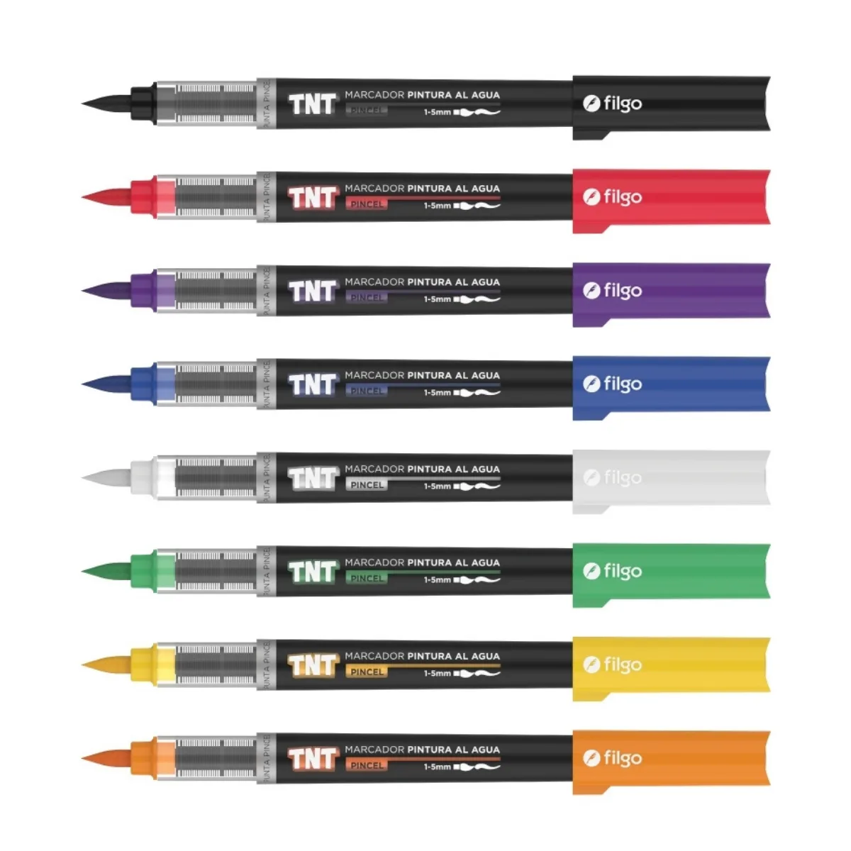 Marcadores TNT Punta Pincel x8 Colores - Filgo