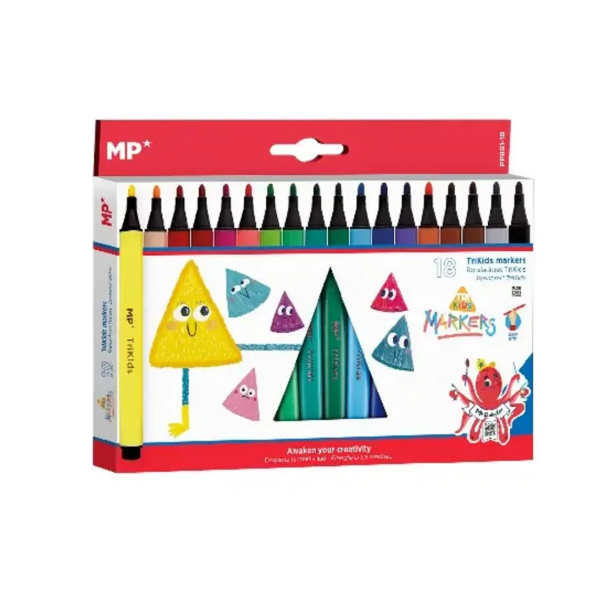 Marcadores Triangulares Trikids x18 - Main Paper