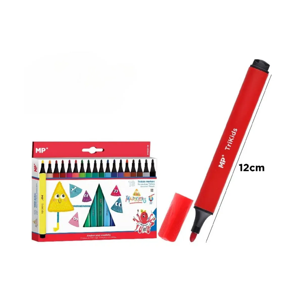 Marcadores Triangulares Trikids x18 - Main Paper