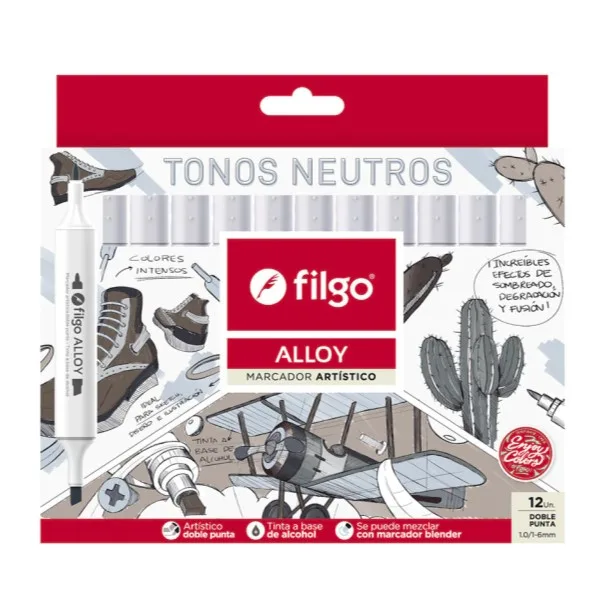 Marcadores x12 Alloy Artistico Doble Punta - Filgo 6