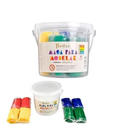 Masas para modelar 1kg - 4 Colores