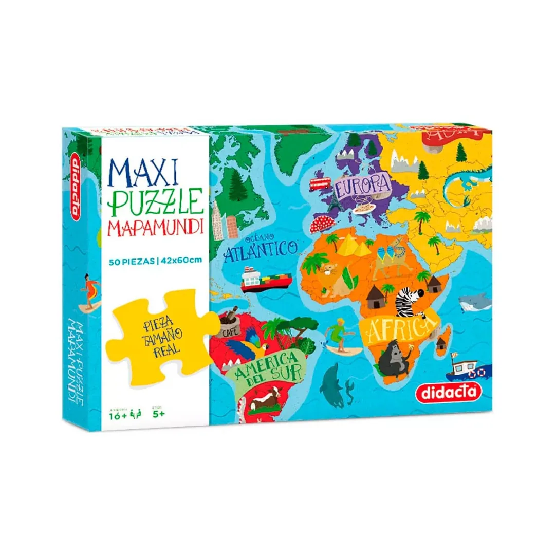 Maxi Puzzle Mapamundi - Didacta