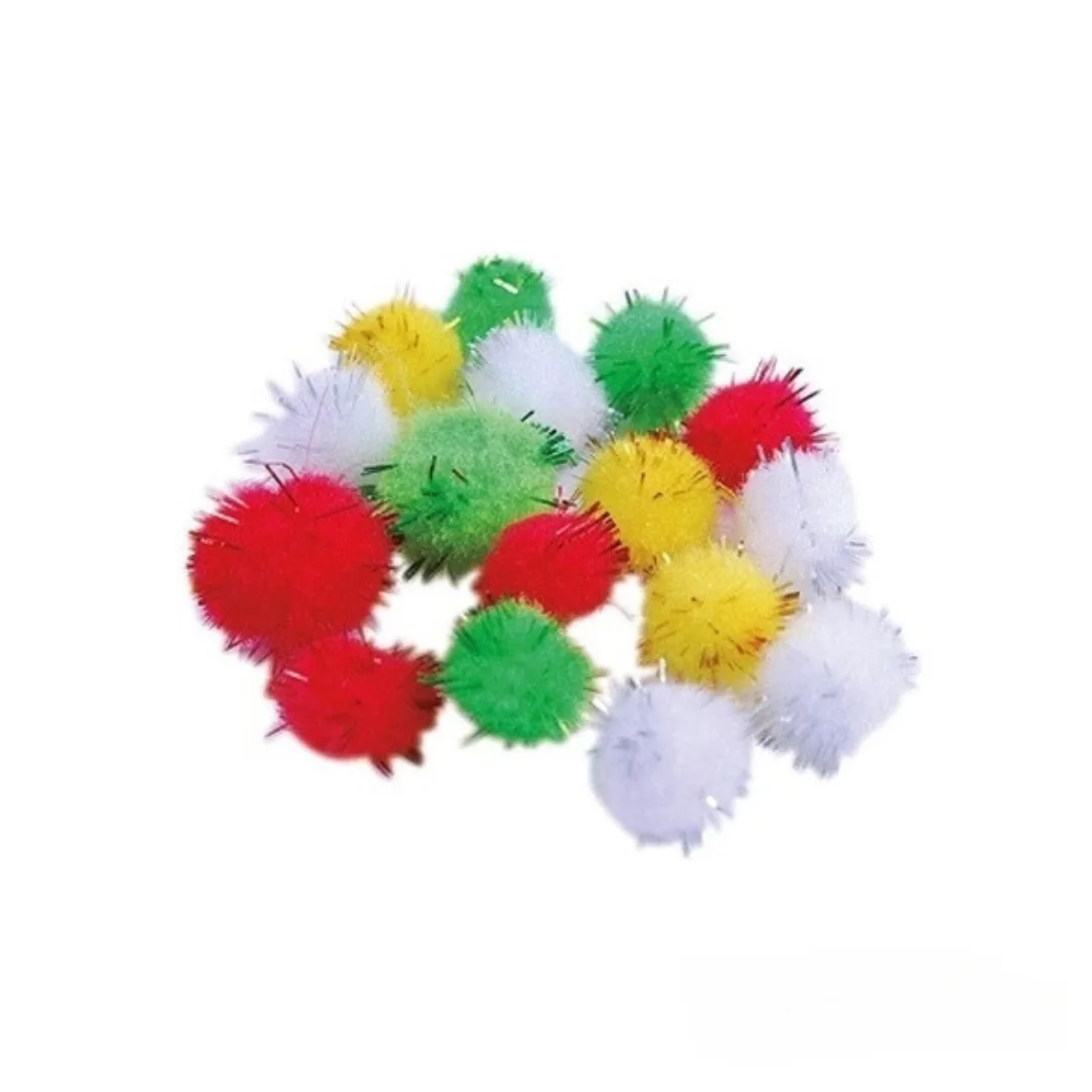 Mini Pompones Glitter - Pack 78 unidades