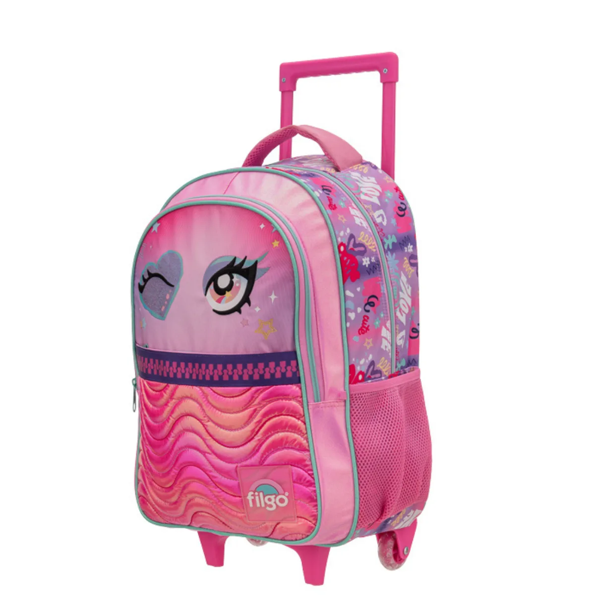Mochila con carrito Guiño Rosa - Filgo