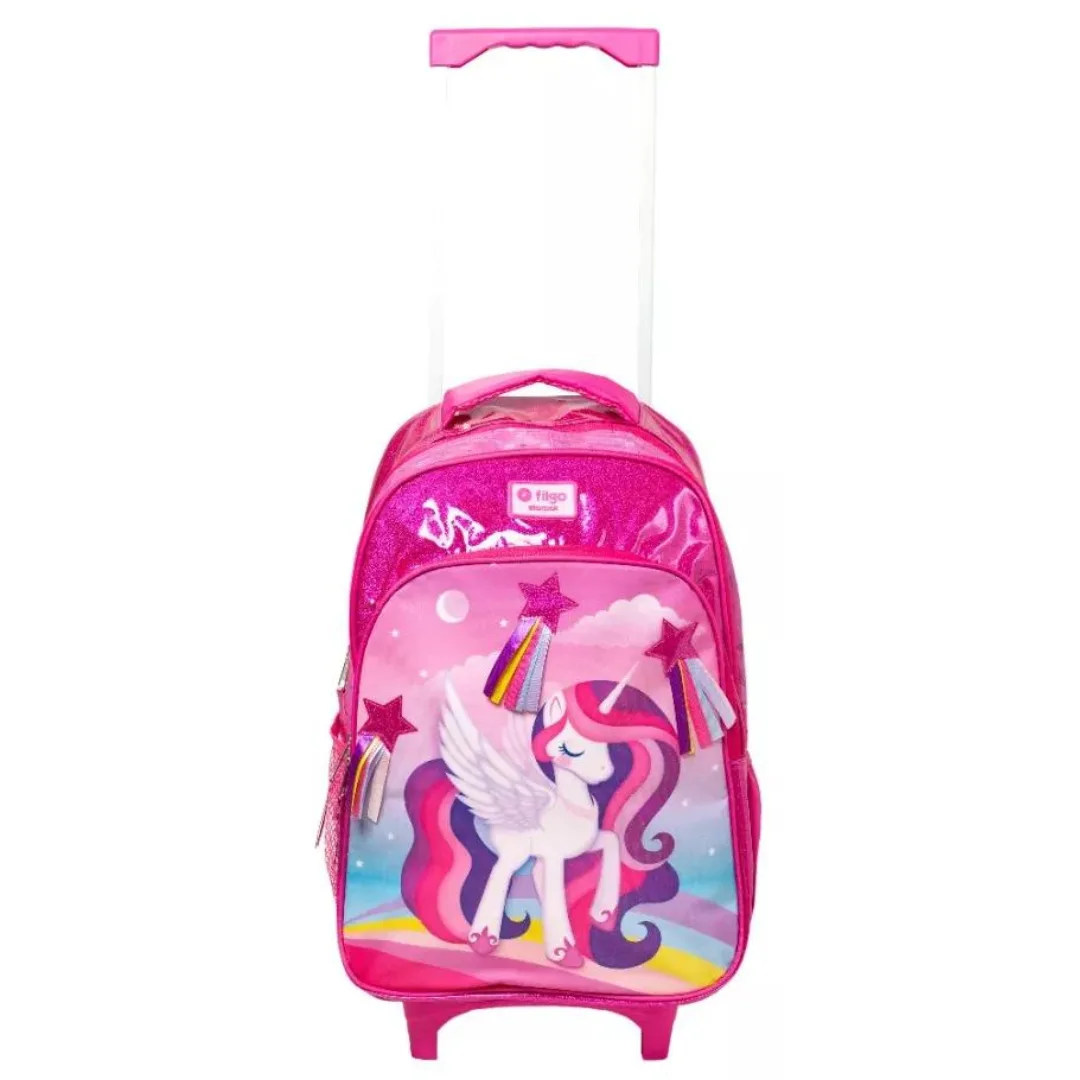 Mochila con carrito unicornio fucsia - Filgo 4