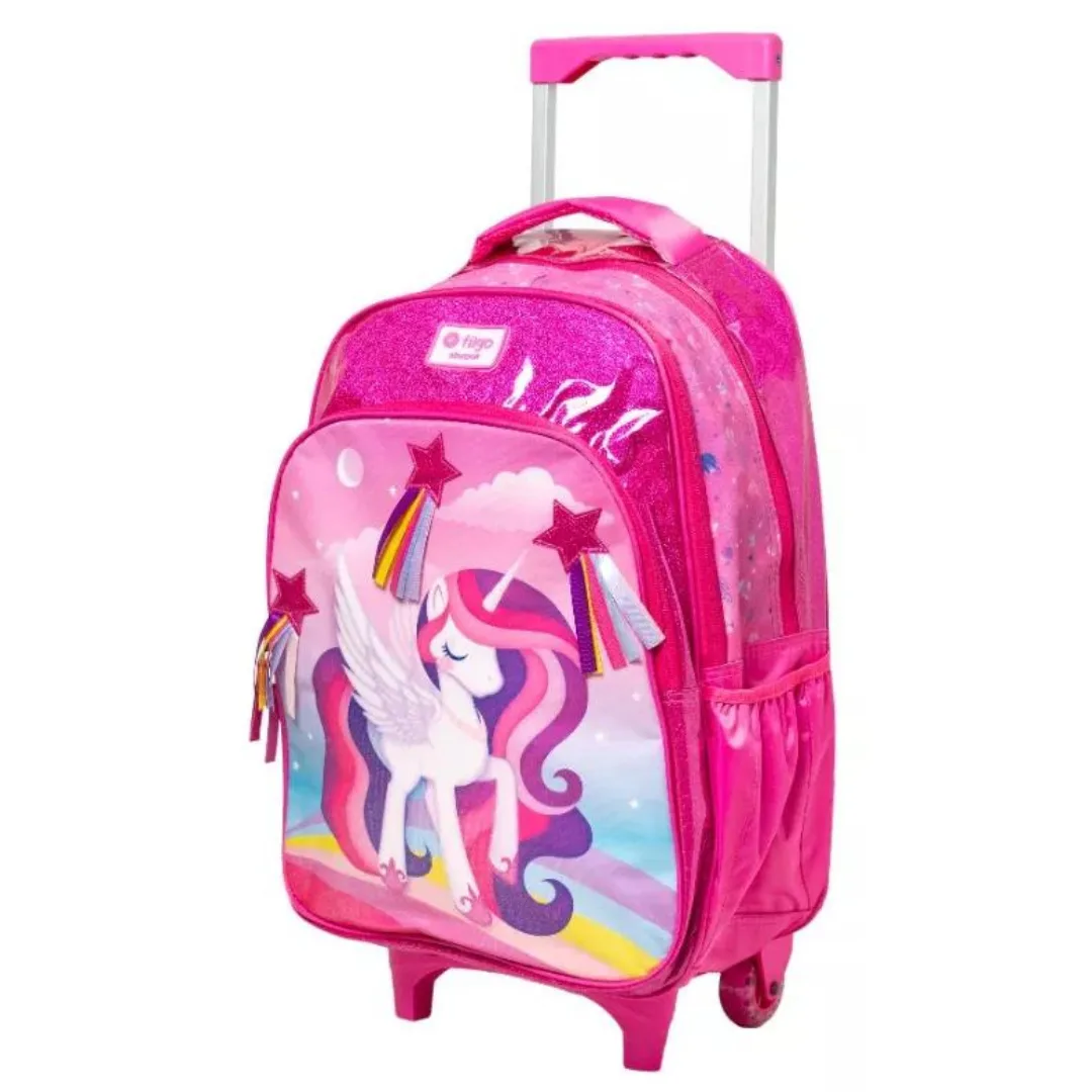 Mochila con carrito unicornio fucsia - Filgo