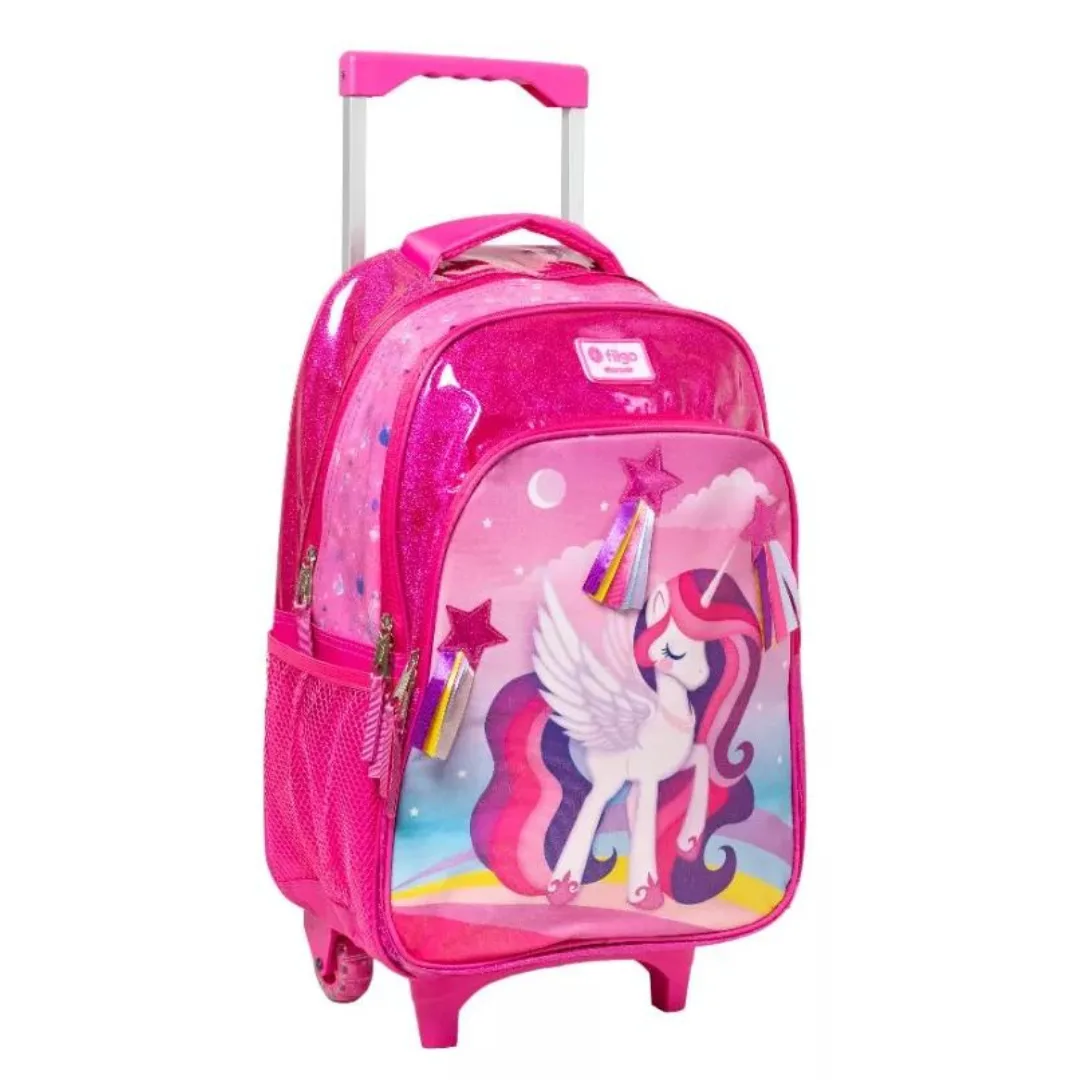 Mochila con carrito unicornio fucsia - Filgo