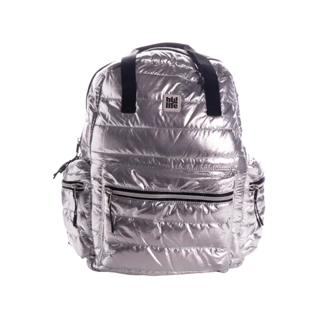 Mochila Puffer Plateada - Big Life 3