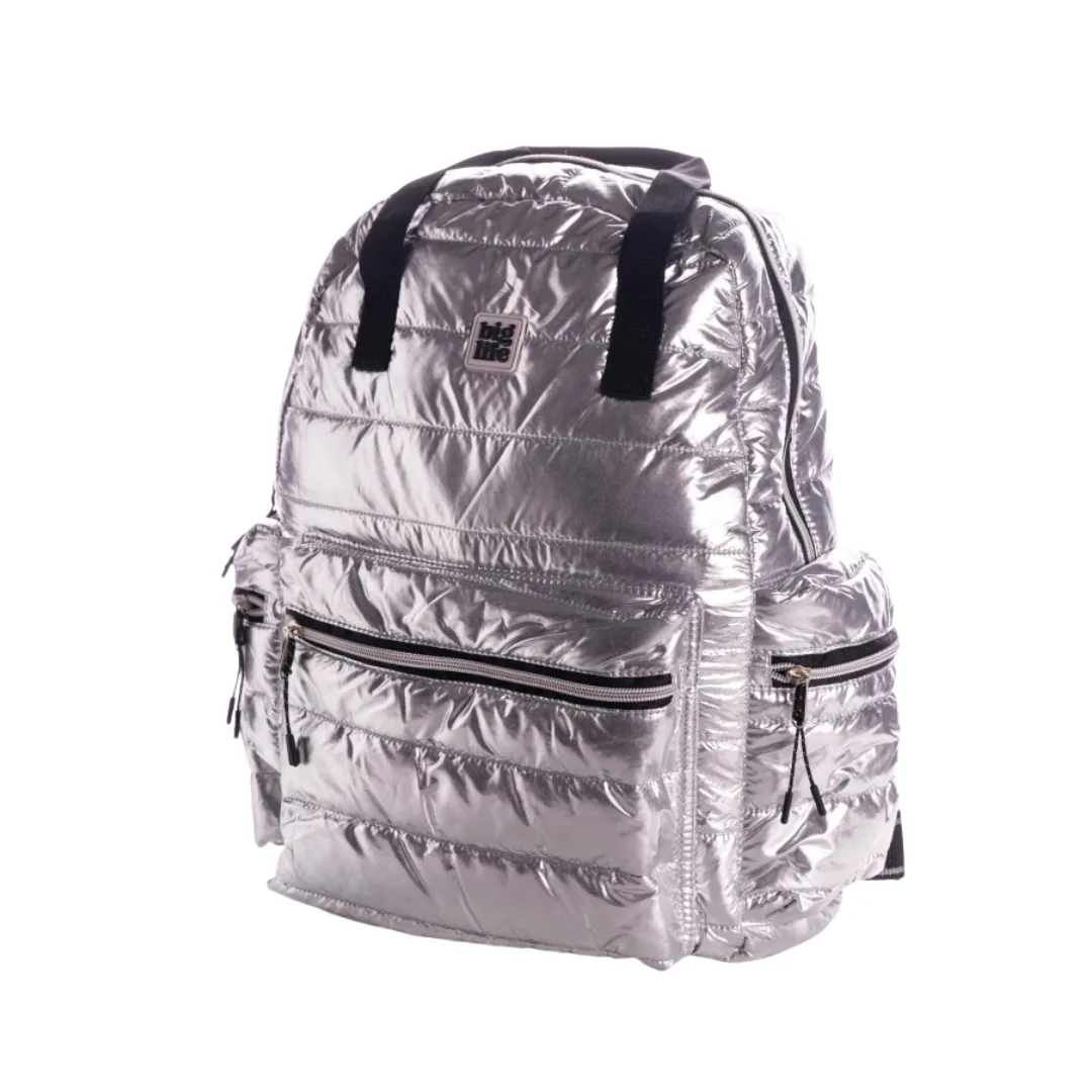Mochila Puffer Plateada - Big Life