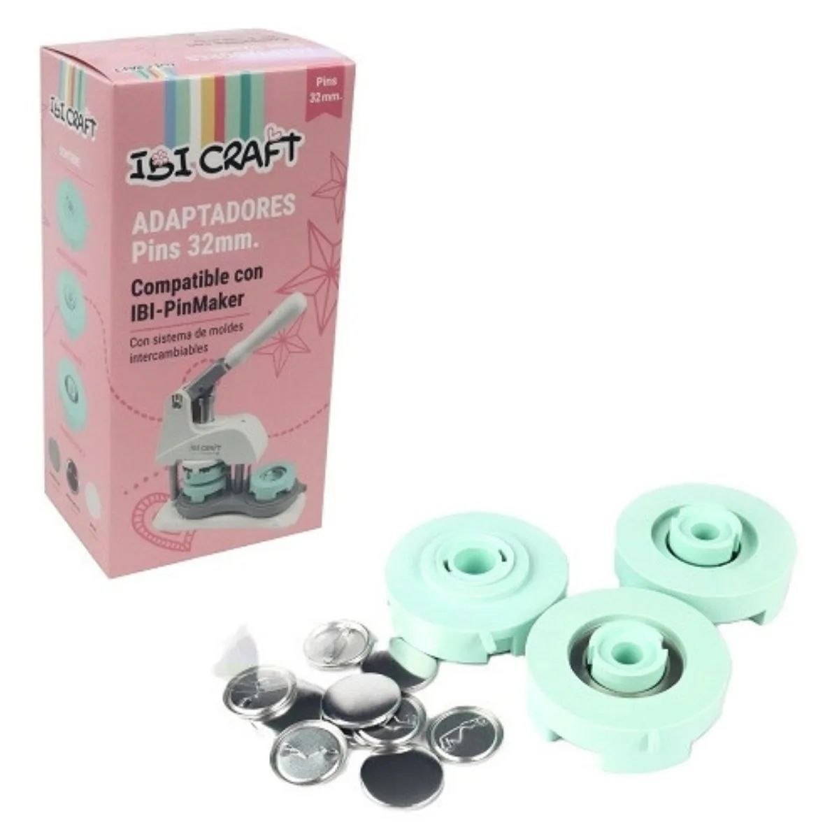 Molde Adaptadores Pins 32mm - Ibi Craft
