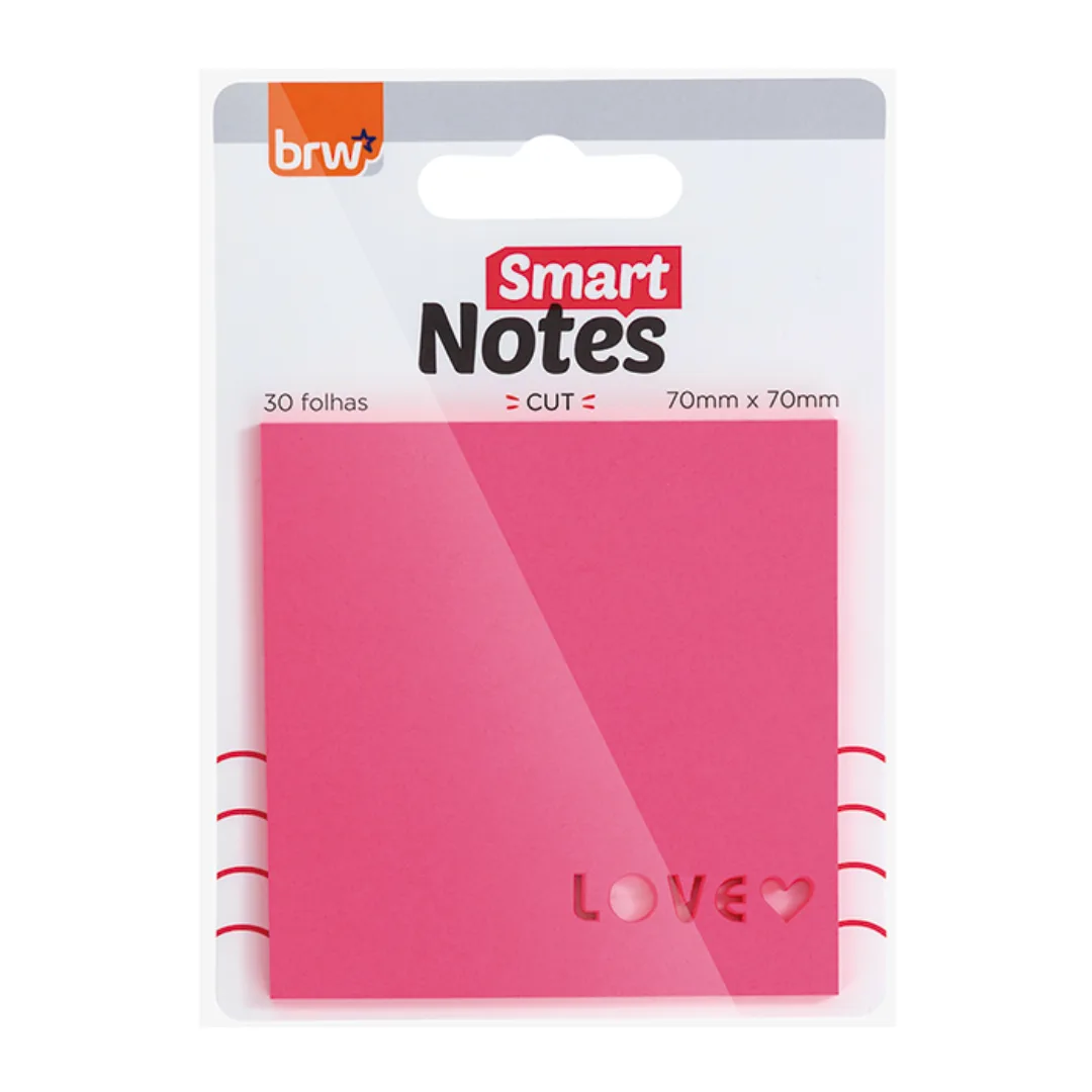 Notas adhesivas 30 hojas fucsia - BRW