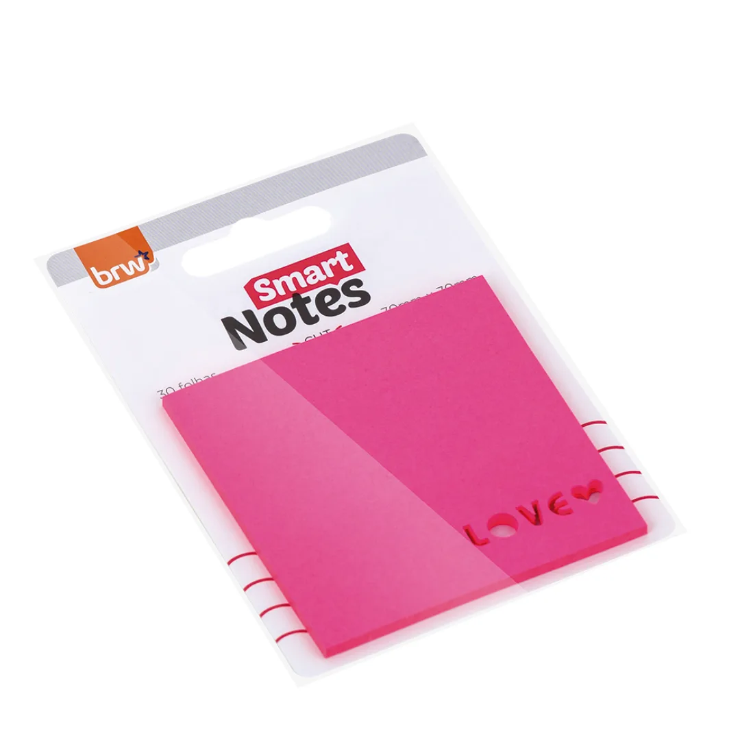 Notas adhesivas 30 hojas fucsia - BRW