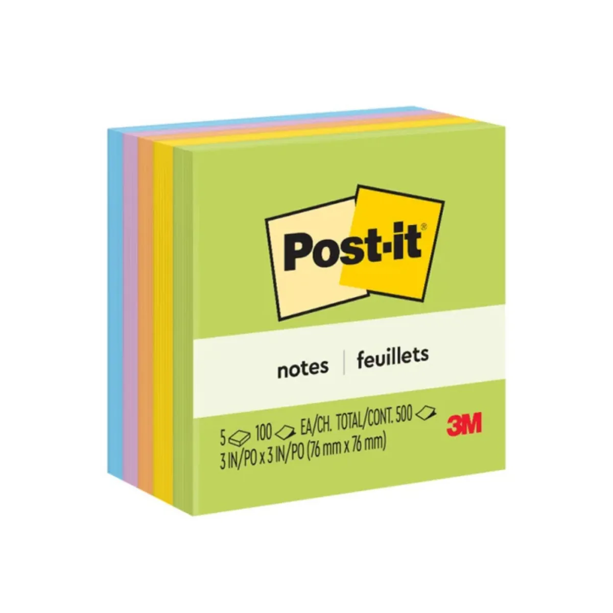 Notas Adhesivas Post-it 76mm x 76mm Paquete x 500 hojas
