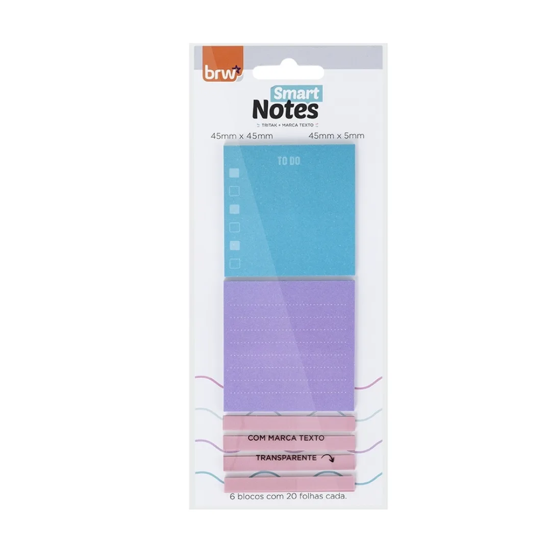 Notas Autoadhesivas de papel y Marca texto transparente - BRW Aurora
