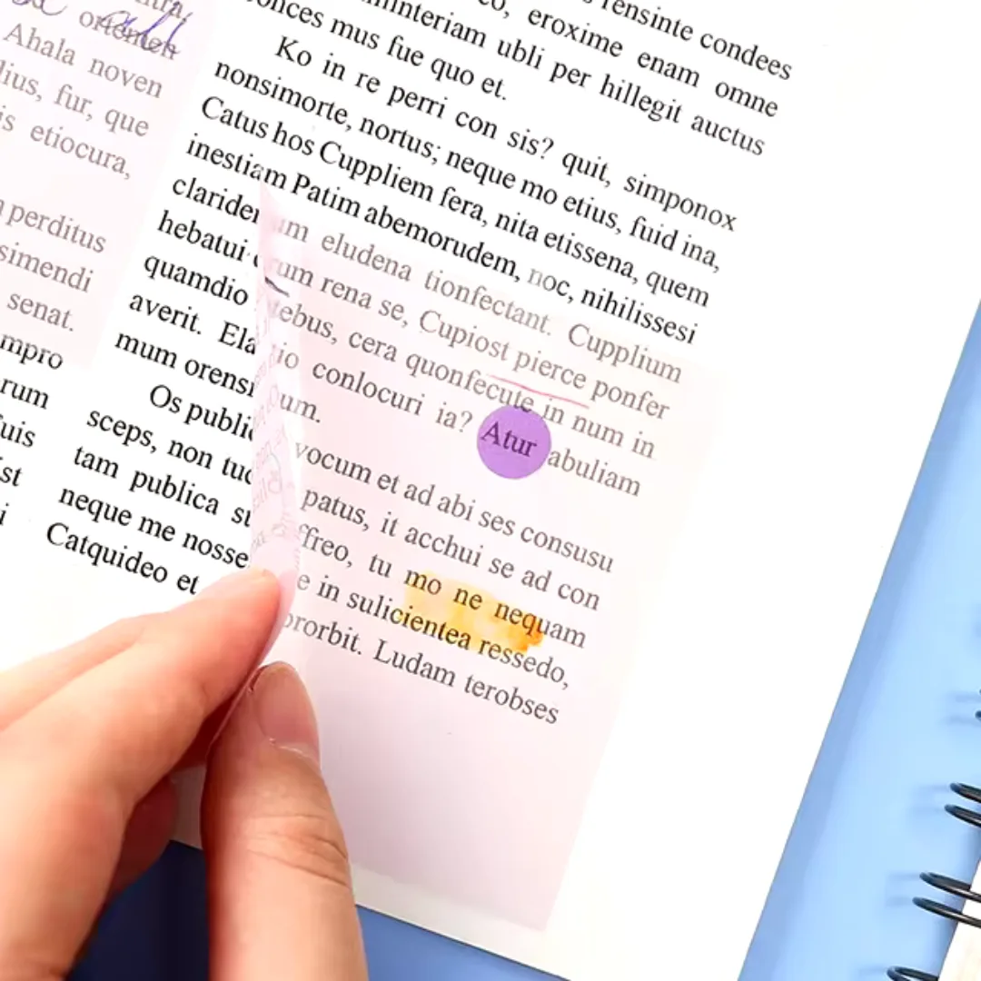 Notas Autoadhesivas Transparentes x40 Neon - BRW 2