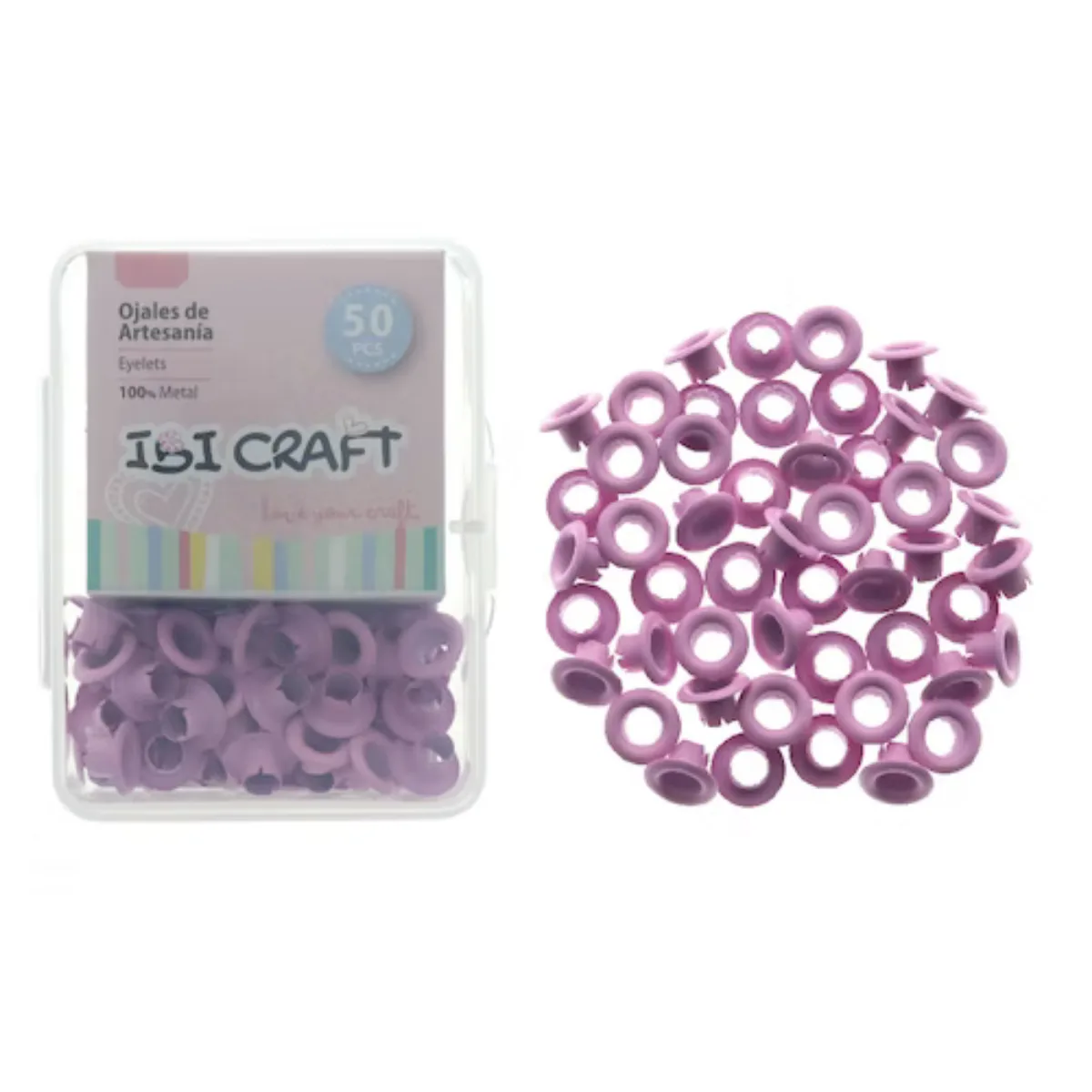 Ojales Metalicos de colores x50 - Ibi craft