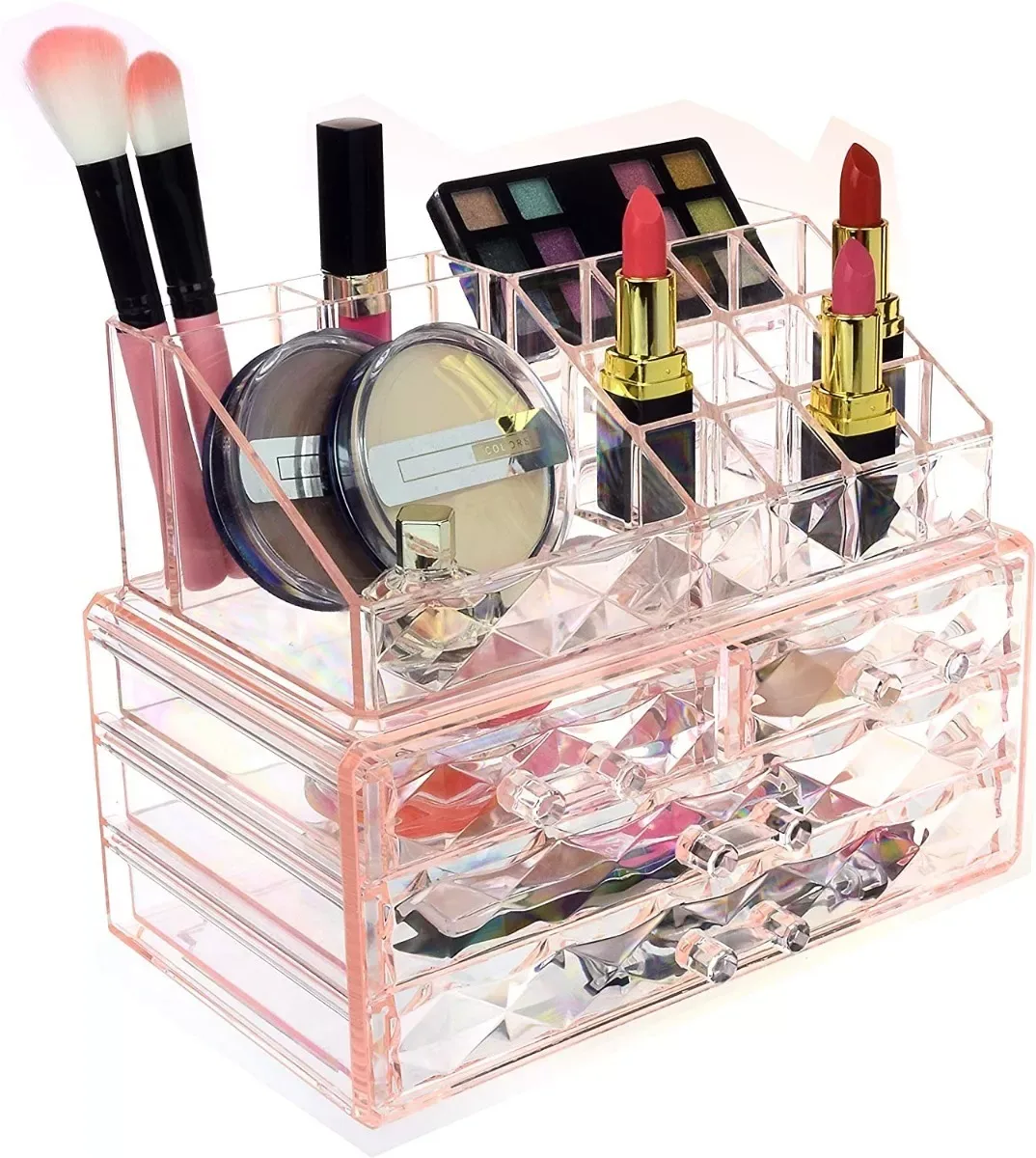 Organizador de escritorio Acrilico para maquillaje y utiles 3