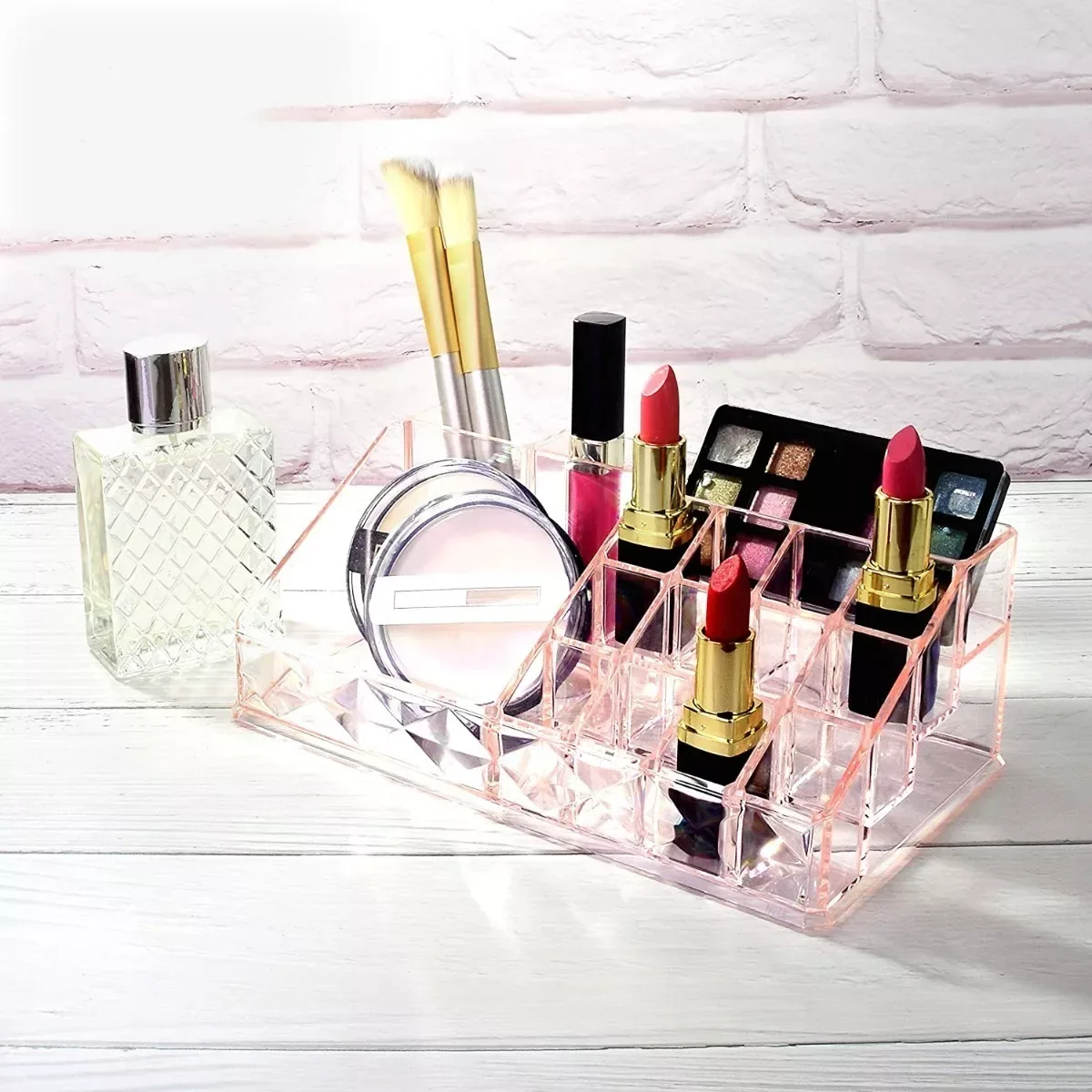Organizador de escritorio Acrilico para maquillaje y utiles 6