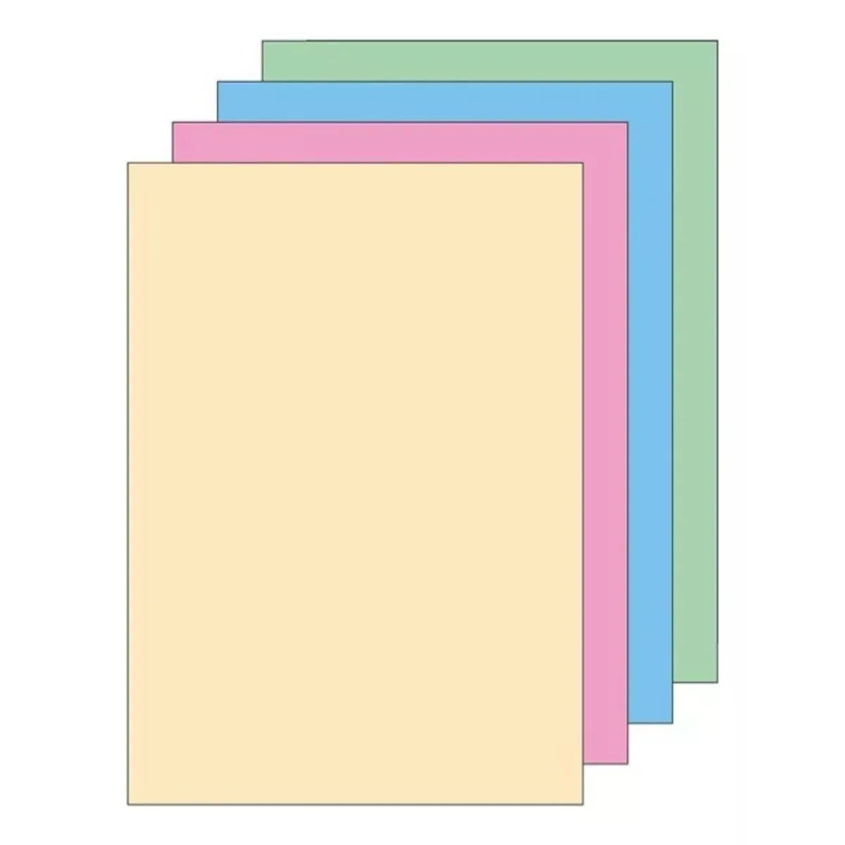 Pack 100 Hojas A4 Colores Pastel