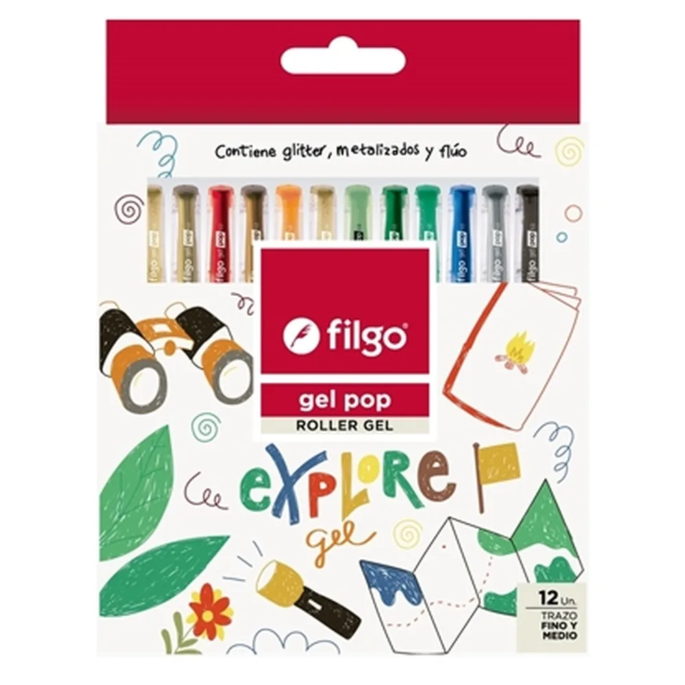 Pack 12 Lapiceras Roller Gel - Filgo 4