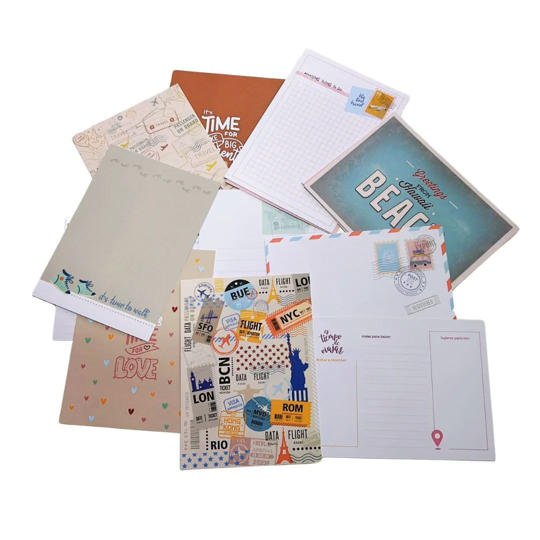 Pack 14 Tarjetas - Papeles Ilustrados Ibi Craft