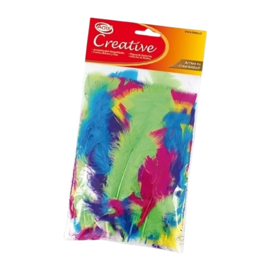 Pack 14g Plumas de Colores - Creative